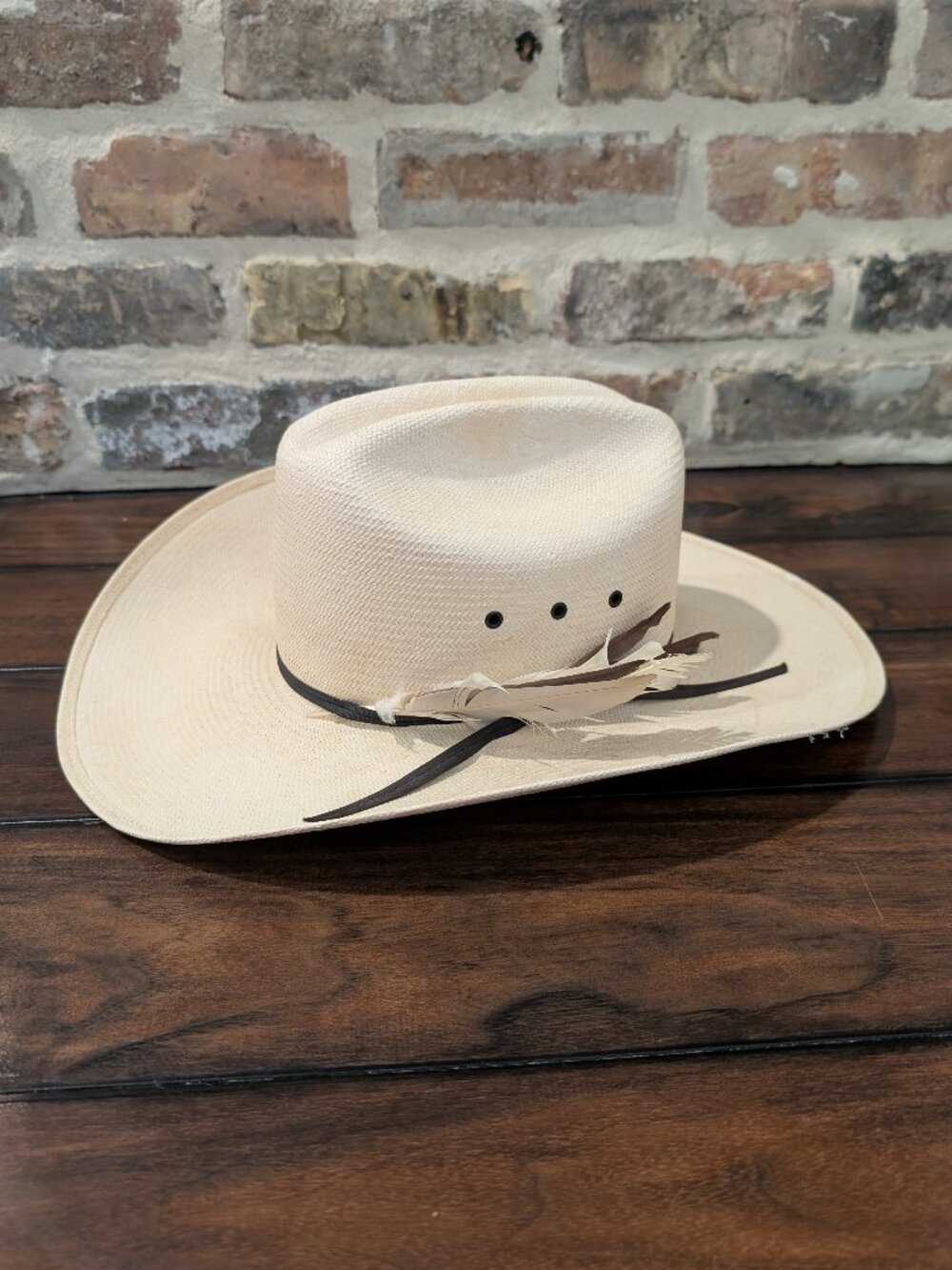 Vintage Bailey Rodeo Rough 6X Shantung Panama Cowboy Hat Size Small Made In USA